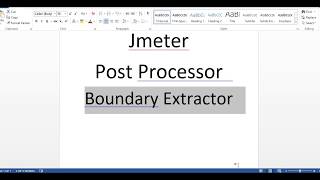Performance Testing Expert - Jmeter - Post Processor - Boundary Extractor