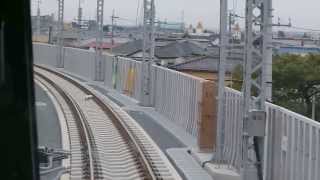 東武伊勢崎線伊勢崎駅高架化完成(伊勢崎駅→剛志駅間)