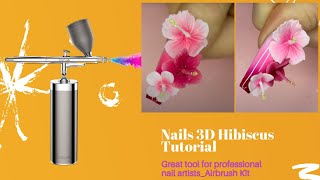 FLAWLESS Ombre and 3D Hibiscus Tutorial with VLOXO Cordless Airbrush Kit