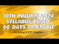 10th Prelims 2024 - Syllabus based 60 days timetable | SCERT Chapters | Part- 1#10thprelims