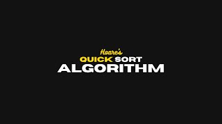 Quick Sort Algorithm (with Hoare's Partitioning Algorithm)