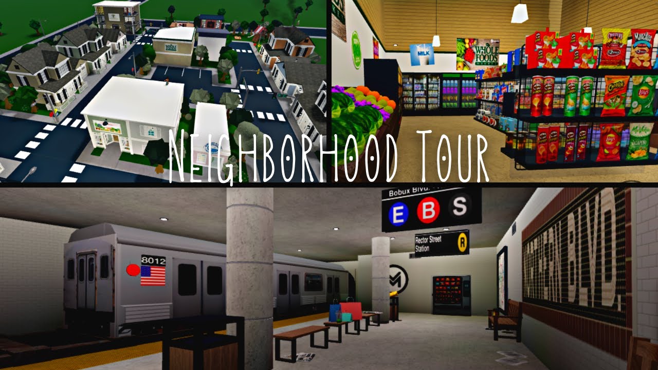 BLOXBURG ROLEPLAY TOWN TOUR | * Nail Salon , Subway Station & More ...