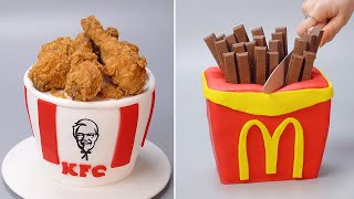 So Yummy Fondant McDonald's and KFC Cake Ideas | Perfect Chocolate Cake Decoration Tutorial