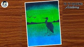 Oil Pastel Drawing for Beginners || Drawing of nature || Beautiful Nature Scenery Drawing