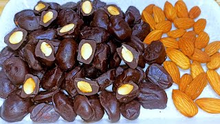 పిల్లలు ఇష్టంగా తినే బాదం చాక్లెట్||Cadbury Nutties||How to make Chocolate Coated Almonds