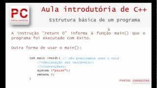 Curso Básico de C/C++: Aula 1 - Conhecendo a linguagem