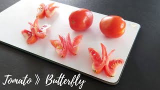 Making Butterfly With Tomato | Vegetable Carving | DIY | EASY | ART IDEAS | @ArtHighlights  | #19