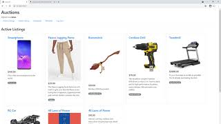 CS50 Web Programming with Python and JavaScript: Project 2: Commerce