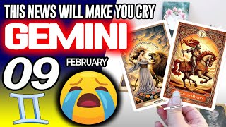 Gemini ♊ 🔞THIS NEWS WILL MAKE YOU CRY😭🆘 Horoscope for Today February 9 2025 ♊ Gemini tarot February