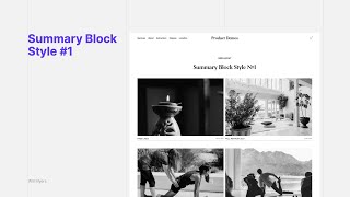 Squarespace Summary Block Style #1