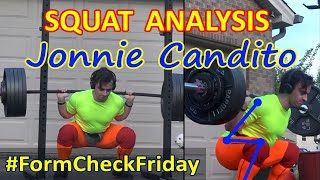 A CRITIQUE of Jonnie Candito's SQUAT (TECHNIQUE ANALYSIS!)