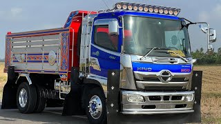 คันใหม่ล่าสุดรถหกล้อดั้ม Hino Mega Dominator กะทะ8น้อต กะบะฝาข้างปีเนียม ส่งลูกค้า จ.พระนครศรีอยุธยา