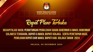 LIVE SESI II __ RAPAT PLENO TERBUKA RAKAPITULASI HASIL PERHITUNGAN PEROLEHAN SUARA TAHUN 2024