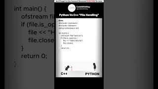 C++ vs Python: File Handling in 10 Seconds | #coding #python