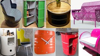 Recycled barrel furniture ideas 1 / Recycled steel drum furniture ideas / Repurposed steel drum idea