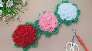 카네이션 꽃수세미뜨기│코바늘 수세미 Crochet a Flower