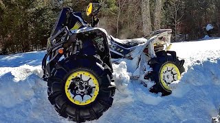 Mud Tires in Deep Snow (Torq Locked Can-Am's)