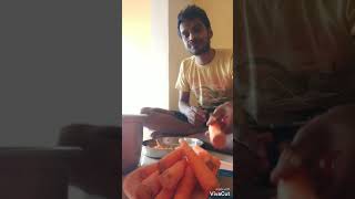 Dharasati tiktok fame carrot halwa preparation