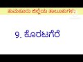 ತುಮಕೂರು ಜಿಲ್ಲೆಯ ತಾಲೂಕುಗಳು taluks of tumakooru district taluksoftumakoorudistrict