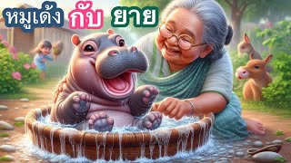 ฮิปโปน้อยกับคุณยาย #หมูเด้ง #hippo #cuteanimals #cute #นิทาน #นิทานเด็ก #นิทานก่อนนอน