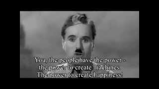 The Great Dictator Speech (by- Charlie Chaplin ) with Subtitles HD