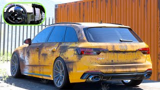 Rebuilding Audi RS4 Avant | 4k HD | FH5 Rebuilding cars | Fanatec CSL DD