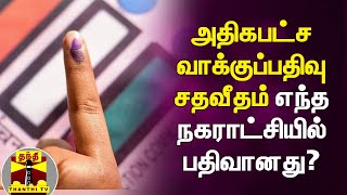 அதிகபட்ச வாக்குப்பதிவு சதவீதம் எந்த நகராட்சியில் பதிவானது? | Election 2022