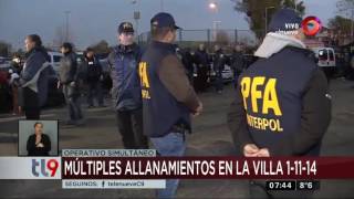 Operativo simultáneo: múltiples allanamientos en la Villa 1-11-14