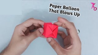 How To Make A Paper Balloon That Blows Up | Easy Origami Balloon @OrigamiWithASHU