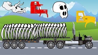 Halloween Truck and Pumpkin Excavator | What Cabin | Cartoon Animation for Children or Babies