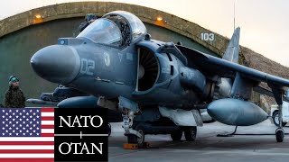 NATO. Attack aircraft AV-8B Harrier II US Marines arrived in Norway.