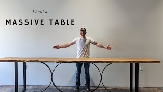 I built a massive live edge table!!!!!!!!!!!!