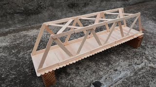 How to make a bridge from popsicle sticks