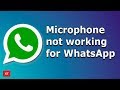 Microphone not working with WhatsApp in your iPhone