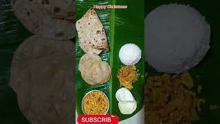 Christmas special meal #parotta with chicken#Puri aloo kurma#chapati with chicken 🍗#food #cooking