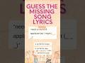 “Need a round of applause but I might…” What comes next in this Poetry In Motion song? #poetry #quiz