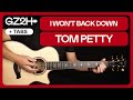 I Won't Back Down Guitar Tutorial - Tom Petty Guitar Lesson |Chords + Slide Solo + TAB|