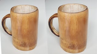craft idea with bamboo||how to make bamboo mug ||very easy bamboo mug making