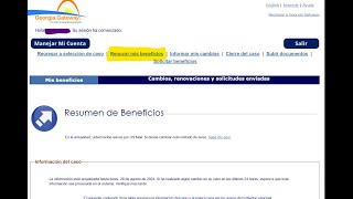 How to Renew Your Benefits Online (Georgia Gateway)