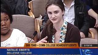 Natalie Eberts' Testimony in Support of Student Trustee (SHB 1949 of 2010) - WA State Legislature