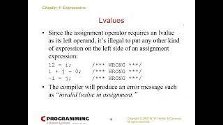 Expressions & Selection Statements -Chapter 4 end & Chapter 5 starts