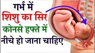 गर्भ में शिशु का सिर कोनसे हफ्ते में नीचे हो जाना चाहिए || By which week baby heads down in womb