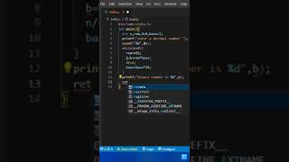 convert decimal number to binary numbers in C language using while loop