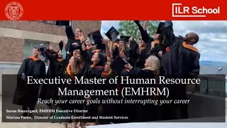 An overview of Cornell’s Executive Master of Human Resource Management (EMHRM)