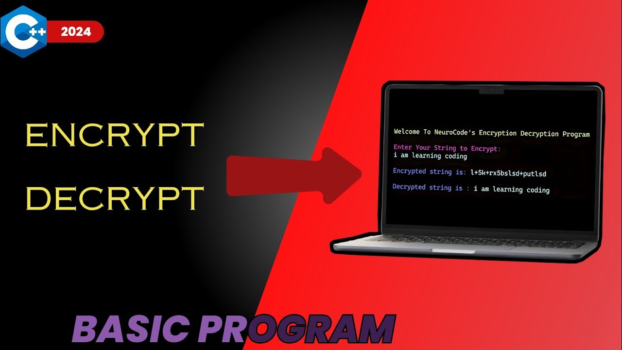 Encryption Decryption Program In C C For Beginners Youtube