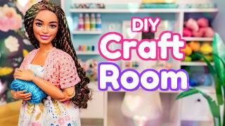 How To Make A Mini Craft Room For Dolls | Easy To Store | DIY Mini Crochet Hook