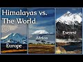 HIMALAYAS are incredibly high!!! A comparison with mountains of the world