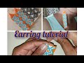 Beaded brick stitch earrings tutorial