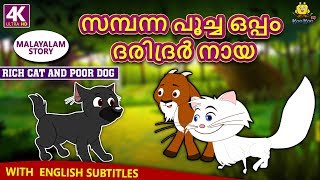 Malayalam Story for Children - സമ്പന്ന പൂച്ച ഒപ്പം ദരിദ്രർ നായ | Malayalam Fairy Tales | Koo Koo TV