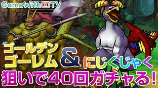 【DQMSL】40連！ゴールデンゴーレム\u0026にじくじゃく狙いでガチャる！獲得なるか？！